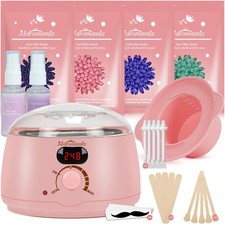 Waxing Kit -Digital Wax Warmer Machine for Hair Removal with 4 Packs of Hard ...