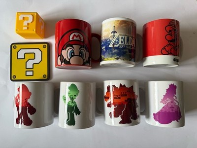 7 Nintendo Tassen Set Legend Of Zelda Super MarioUntersetzer NEU Tasse Link BotW