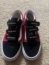 Old School Vans (Otw Strapped) Black/Racing Red 5.5 Men 7.0 Women