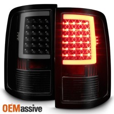 Fits 09-18 Dodge Ram 1500 2010-2018 2500 3500 Black Smoked Led Tube Tail Lights