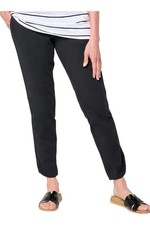 Denim  Co. Women's Active Duo Stretch Straight Leg Ankle Pant Blk