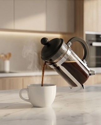 Bodum 1913-01 CAFFETTIERA Kaffeebereiter French Press Edelstahlfilter 0,35 Liter