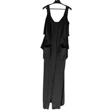 Chanel Sleeveless Dress Black Silk Size 38 Vintage Women's Apparel