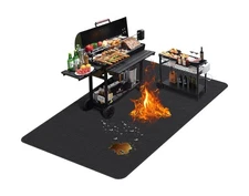 Large 76 x 52 inches Under Grill Mats for Outdoor Grill | Double-Sided Firepr...