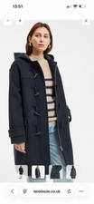 LA REDOUTE COLLECTIONS MID-LENGTH HOODED DUFFLE COAT NAVY SIZE L RRP £180