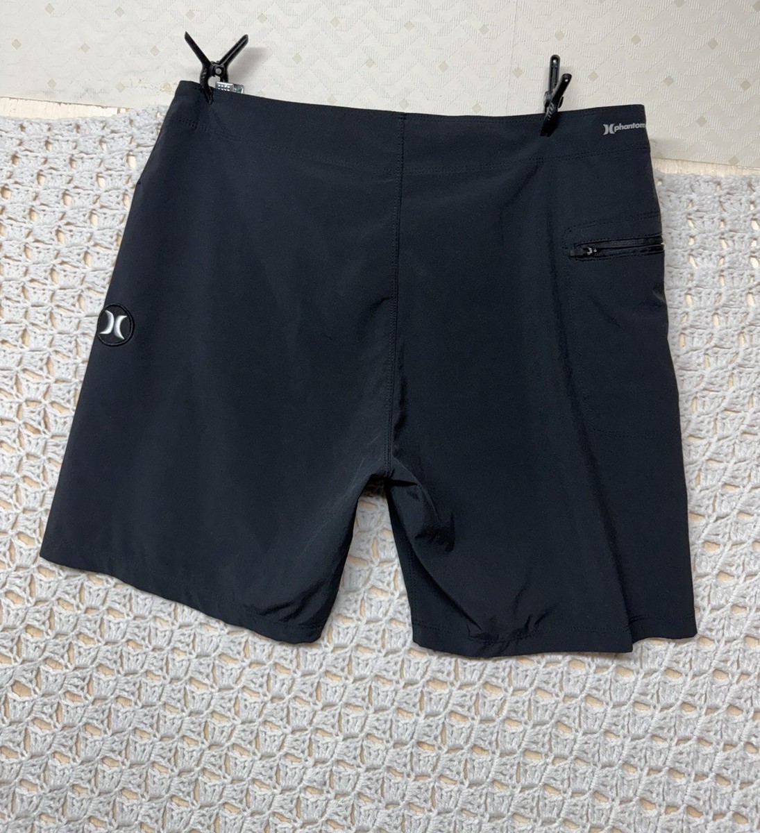 Hurley Phantom Boardshorts Swim Surf Short Mens Sz 32 Black Beach