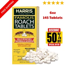 Harris Roach Tablets, Boric Acid Roach and Insects Killer with Lure, Alternative
