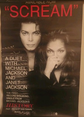 Michael Jackson & Janet Jackson Poster 1995 11x17 VGood Condition Michael Jackson & Janet Jackson Poster 1995 11x17 VGood Condition