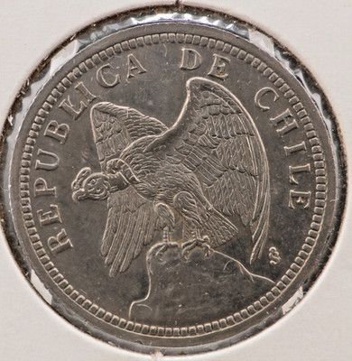 1933 Republica De Chile Santiago 1 Un Peso UNC KM# 176 29mm SP4951