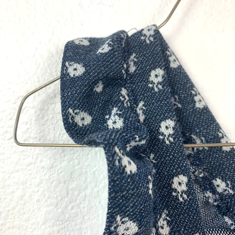 Vintage 70s Handmade Blue White Mod Floral One Piece Jumper Bodysuit Teen Girls - Image 2 of 4