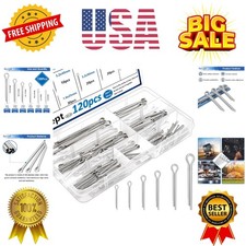 345Pcs Cotter Pins 304 Stainless Steel Cotter Pins Assortment Kit Tractor Pin...