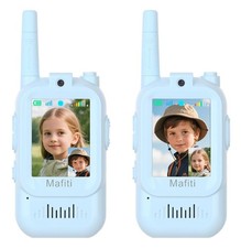 2 PACK Rechargeable Video Walkie Talkies for Kids Ages 3-12 Camping Hiking Toys