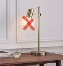 John Lewis Rodos Table Lamp Antique Brass H58cm - NO SHADE