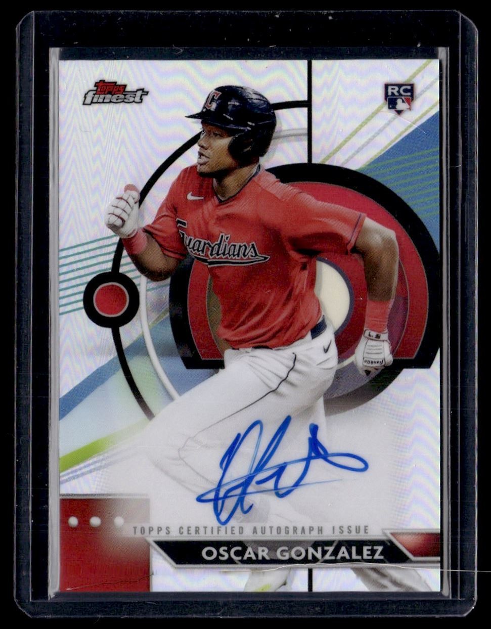 2023 Topps Finest Oscar Gonzalez Rookie Auto Cleveland Guardians #FA-OG