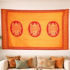 Schal Tuch Lunghi Sarong  Mantra  Benares Dekotuch OM Ganesh Goa Hippie 10