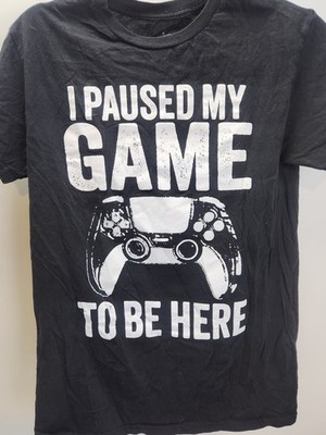 I Paused My Game to Be Here PlayStation Meme T Shirt Small D31
