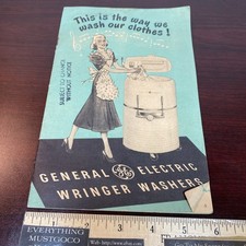 VTG 1940-50s GE GENERAL ELECTRIC CLOTHS WRINGER WASHER BROCHURE PAMPHLET BOOKLET