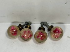 Flower Resin Drawer Knobs Pink Set Of 4 rv1