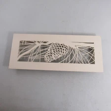 SteelCrest Cast Iron Pinecone Floor Register Vent Grille 5 1/2 x13 1/2