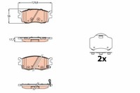 Bremsbelagsatz FÜR Hyundai I20 I (Pb, Pbt) - TRW GDB3626