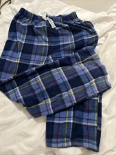 Nautica Boys Size M 12 Blue Plaid Striped Sleepwear Pants