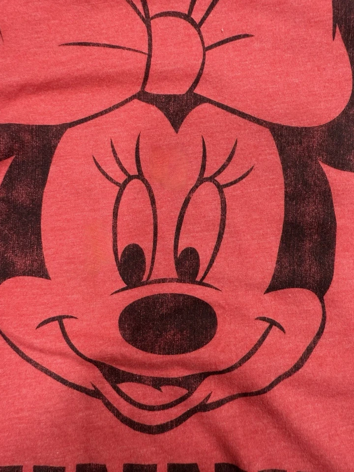 迪士尼公园米妮老鼠长袖红精神球衣上衣 S 码 #28 Graphi — 第 4/4 张图片