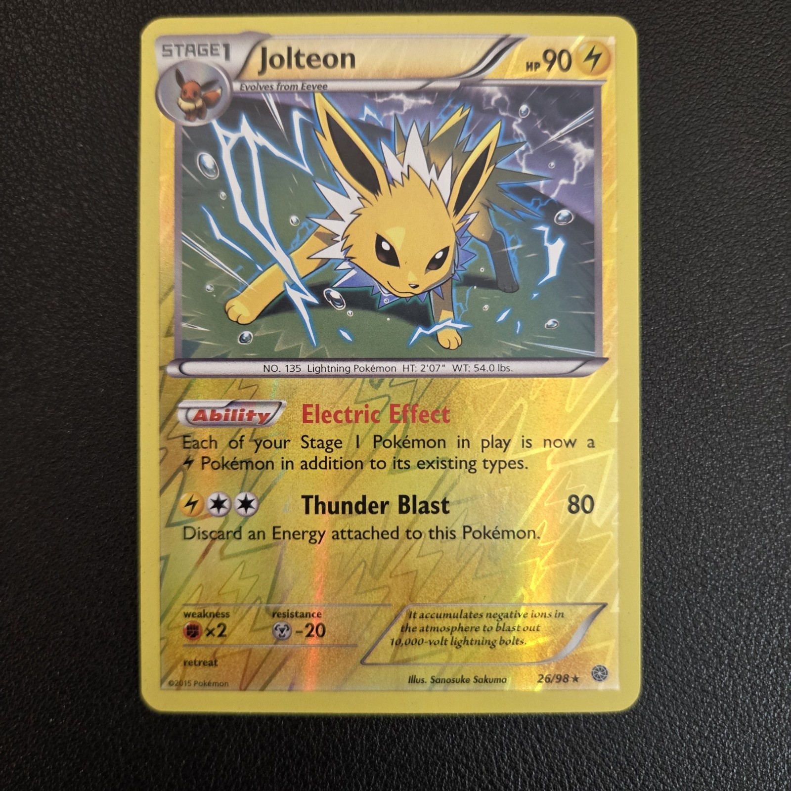 Jolteon (26/98) Reverse Holo Pokemon TCG-Ancient Origins (LP)