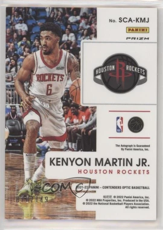2021-22 Panini Contenders Optic Sophomore /149 Kenyon Martin Jr #SCA-KMJ Auto - Image 2 of 2