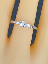 18ct Gold Diamond Ring Engagement 18 Carat 3 Diamonds 0.36ct 18k Sparkling