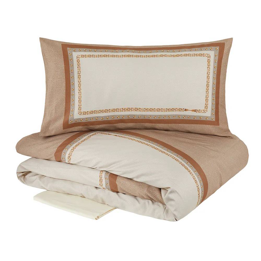 Duvet cover in BORBONESE satin double POSH hazelnut-image