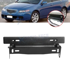 Carbon Fiber Texture Bumper License Plate Mounting Bracket For Acura TSX RDX