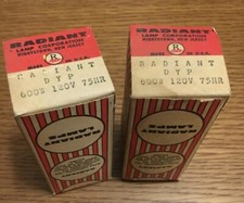 Radiant DYP 600w 120v 75 Hr Bulb Set of Two NOS