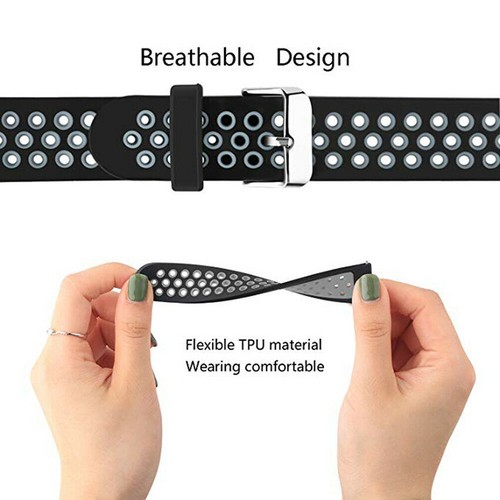Water Proof Replacement Sweatproof Band Silicone Frontier Strap Breathable - Picture 4 of 23