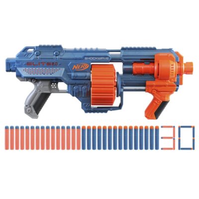 Nerf Elite 2.0 Shockwave RD-15 Blaster, 30 Nerf Darts, 15-Dart Rotationstrommel,