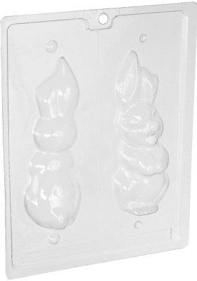 Easter Bunny Chocolate or SOAP Mold by Cybrtrayd 3-D Hollow Flop-Eared        TF