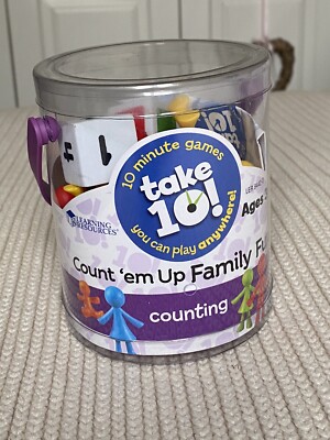 Learning Resources - Count 'Em Up Familienspaß - Zähler (36er Set) & 2x Würfel
