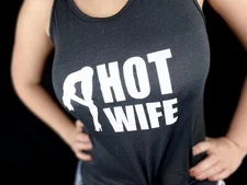Hotwife Shirt Swinger Tank Top Slutty Clothes Fetishwear Outfit Slut Bent Over