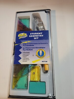 Helix Student Geometry Set New In Plastic Box #27146