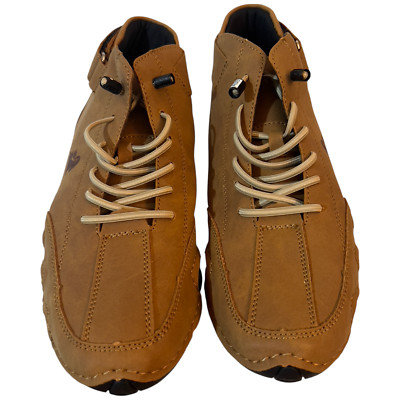 Men s Leather Waterproof NWOT Ldeck Explorer Orthopedic Shoes Tan Sz M6 W7.5