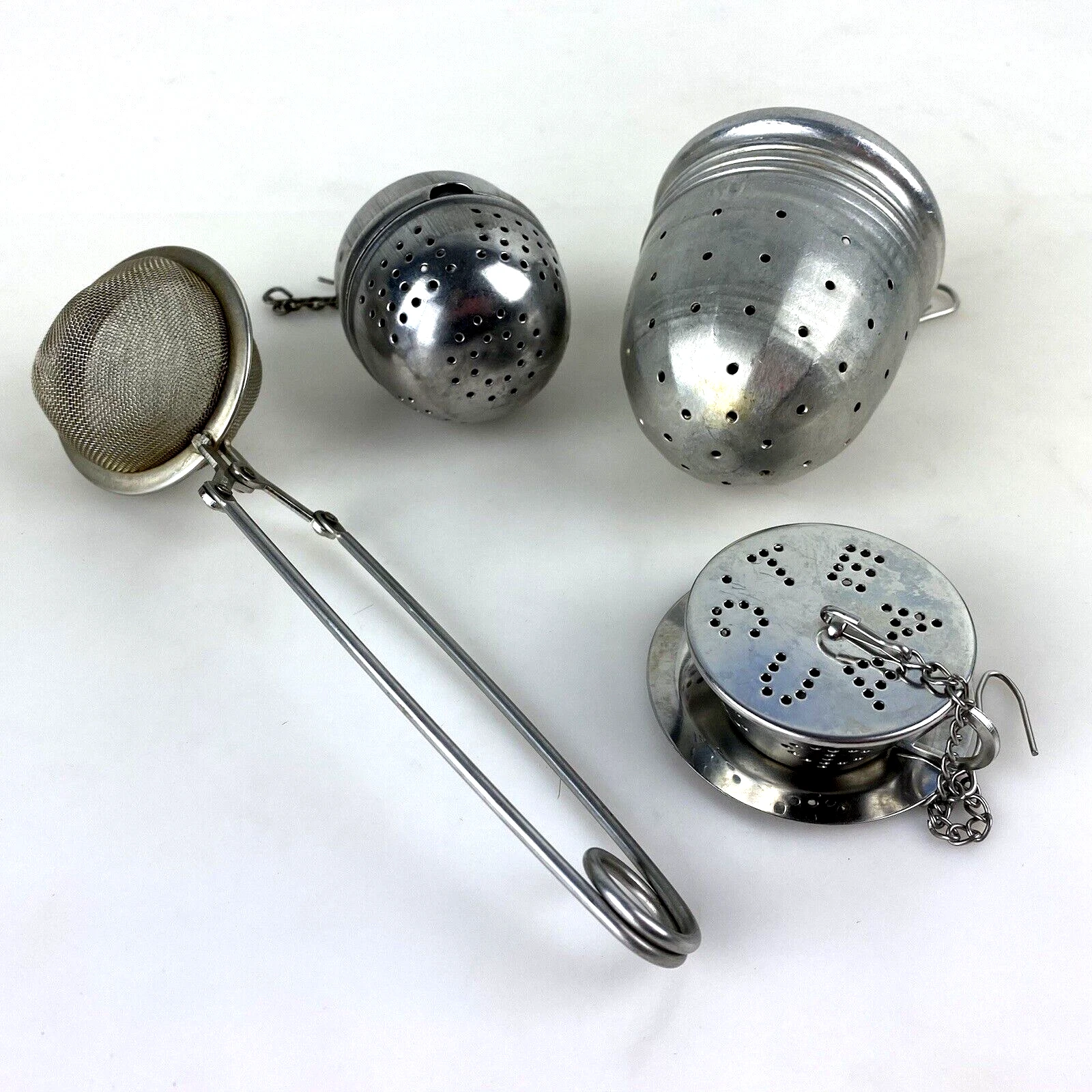 LOT 4 VINTAGE TEA STRAINERS FILTERS INFUSERS Tea Cup Loose Leaf Modern
Opens in a new window or tab