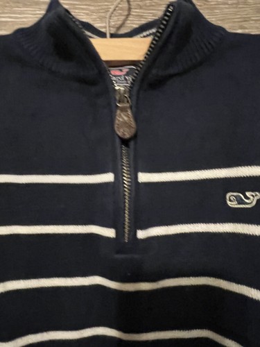 Vineyard Vines Boy Sweater Preppy Nautical Navy Blue 3 4 Years 1/2 Zip Knit - Picture 2 of 8