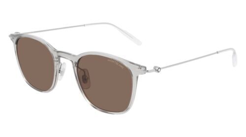 Montblanc Mont Blanc Transparent Mask Sunglasses MB 82S Gray Italy Made Unisex Montblanc Transparent Mask Sunglasses MB 82S Gray Silver  main image 4