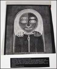 1975 Beniamino Bufano Universal Face Mosaic Photo Negative S.F. Bay Area