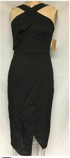 Rachel Roy Cross Halter Dress Sleeveless Black Size 2 NWT Little Black Dress