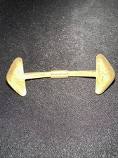 Vintage Rink-Less Collar Bar Clip Gold Tone 2 inch