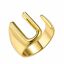 miniature 31  - Gold Initial Letter Open Rings Alphabet A to Z Women Statement Adjustable