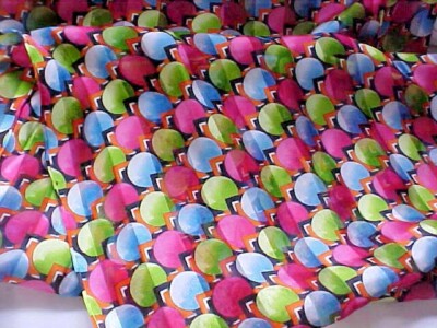 Scarf Rectangle With Vibrant Multicolor Circle Design 64'' Long 13-1/2'' Wide Used