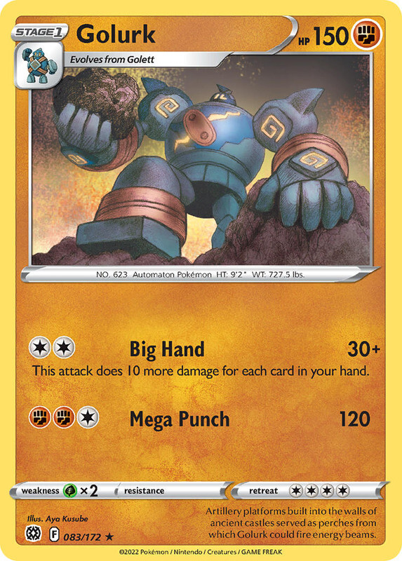 Golurk 083/172 Rare Brilliant Stars Pokemon TCG