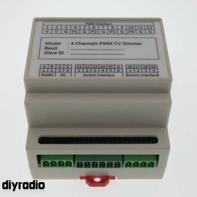 RS485 Modbus 4-Channel Constant Voltage PWM Module for LED Dimming Smart Home