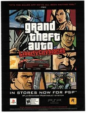 Original Retro 2005 Grand Theft Auto Liberty City Playstation video game ad